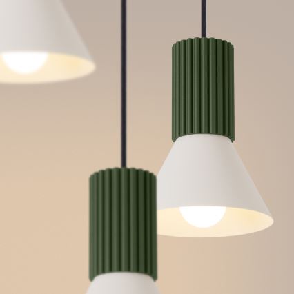 Riippuvalaisin ESTRIA 3xE14/10W/230V Ø 30 cm, vihreä