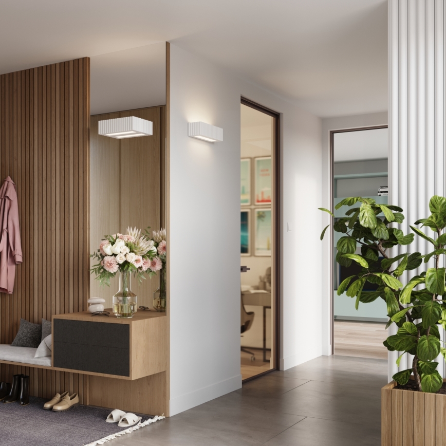 Seinävalaisin RIGATA 1xE27/15W/230V keramiikka/valkoinen