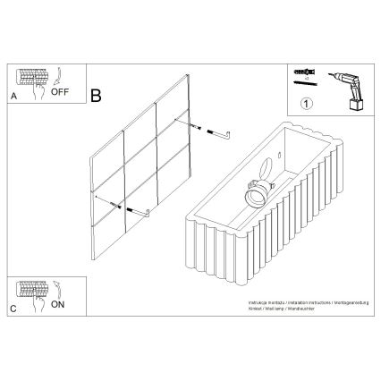 Seinävalaisin RIGATA 1xE27/15W/230V keramiikka/kerma