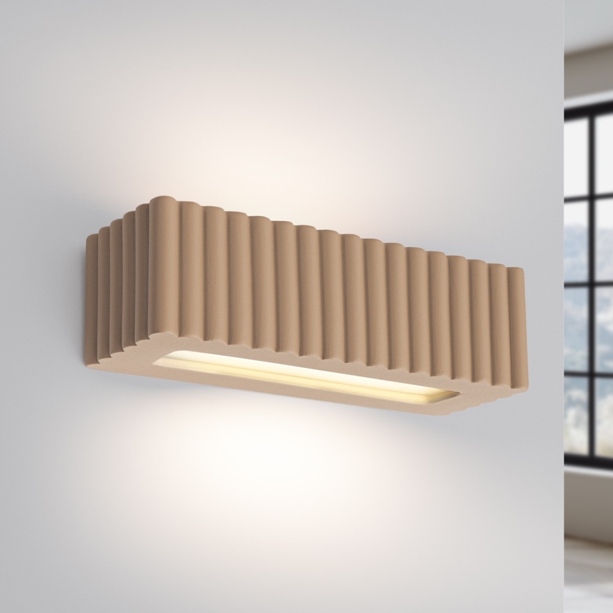 Seinävalaisin RIGATA 1xE27/15W/230V keramiikka/taupe