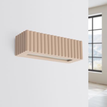 Seinävalaisin RIGATA 1xE27/15W/230V keramiikka/taupe