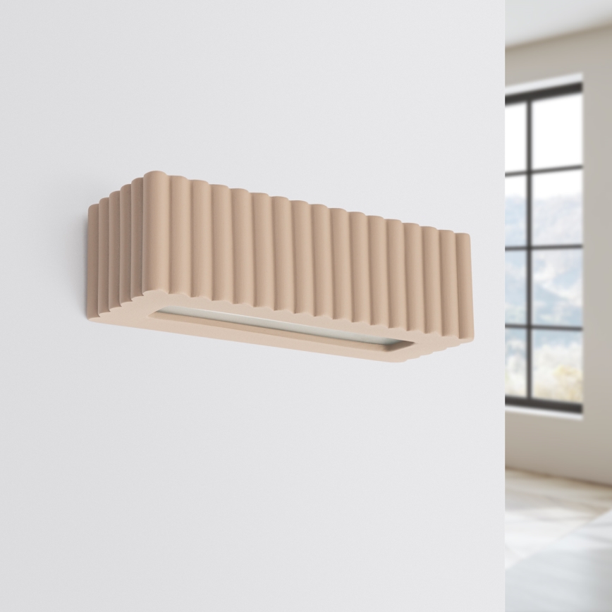 Seinävalaisin RIGATA 1xE27/15W/230V keramiikka/taupe