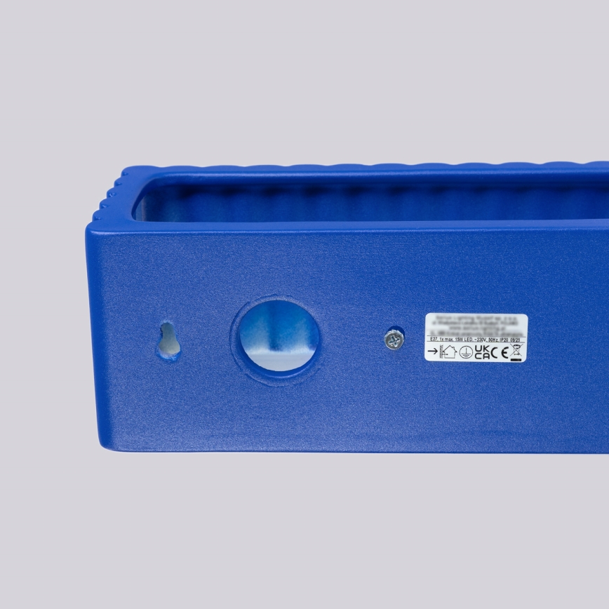 Seinävalaisin RIGATA 1xE27/15W/230V keramiikka/sininen