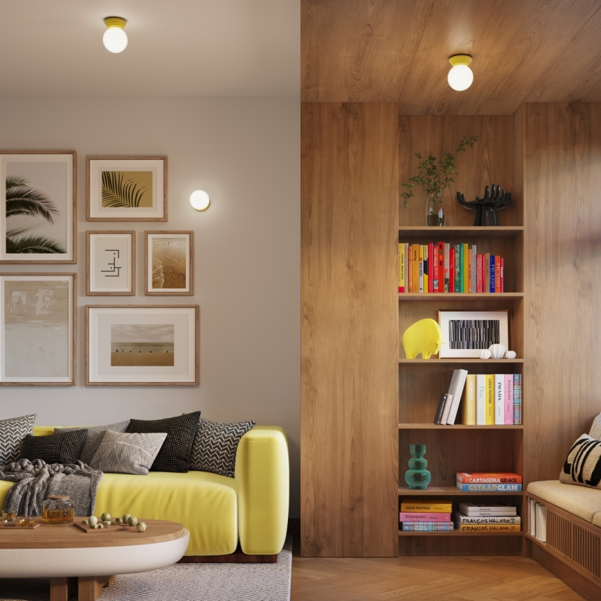 Kylpyhuoneen seinävalaisin ZORI 1xG9/8W/230V IP44 keltainen