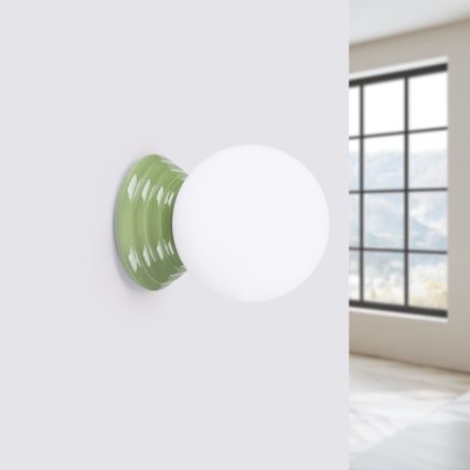 Kylpyhuoneen seinävalaisin ZORI 1xG9/8W/230V IP44 vihreä
