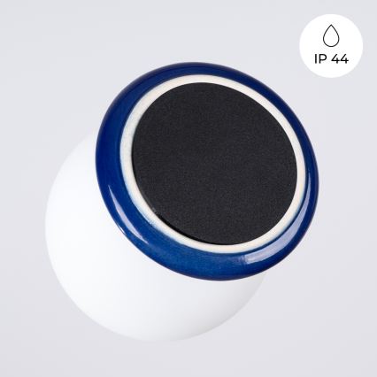 Kylpyhuoneen seinävalaisin ZORI 1xG9/8W/230V IP44 sininen