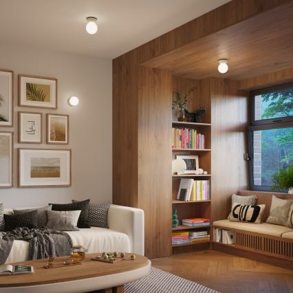 Kylpyhuoneen kattovalaisin ZORI 1xG9/8W/230V Ø 12 cm IP44 beige