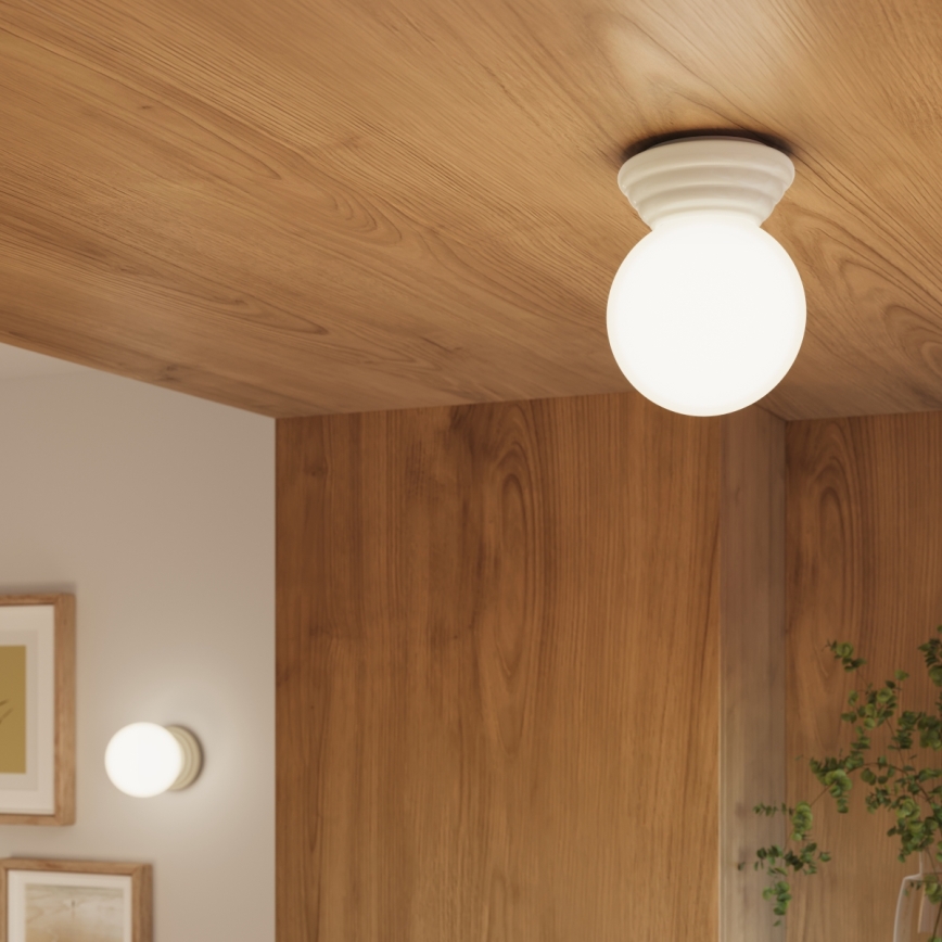 Kylpyhuoneen kattovalaisin ZORI 1xG9/8W/230V Ø 12 cm IP44 beige