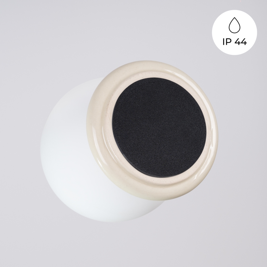 Kylpyhuoneen kattovalaisin ZORI 1xG9/8W/230V Ø 12 cm IP44 beige