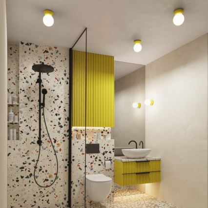 Kylpyhuoneen kattovalaisin ZORI 1xG9/8W/230V Ø 12 cm IP44, keltainen