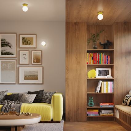 Kylpyhuoneen kattovalaisin ZORI 1xG9/8W/230V Ø 12 cm IP44, keltainen