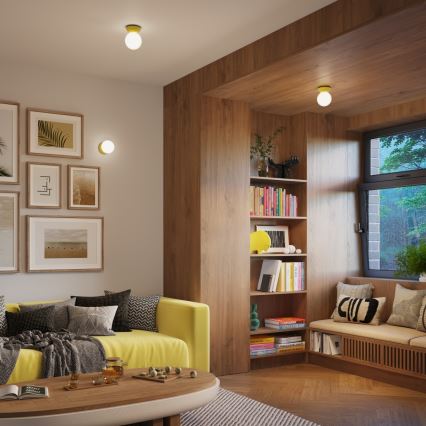 Kylpyhuoneen kattovalaisin ZORI 1xG9/8W/230V Ø 12 cm IP44, keltainen