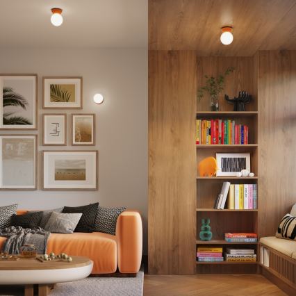 Kylpyhuoneen kattovalaisin ZORI 1xG9/8W/230V Ø 12 cm IP44 oranssi