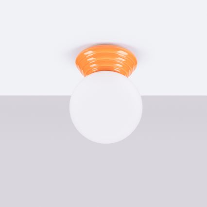 Kylpyhuoneen kattovalaisin ZORI 1xG9/8W/230V Ø 12 cm IP44 oranssi