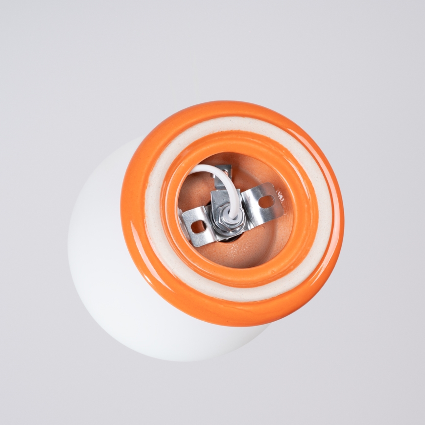 Kylpyhuoneen kattovalaisin ZORI 1xG9/8W/230V Ø 12 cm IP44 oranssi