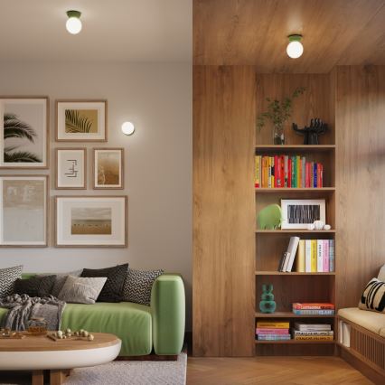 Kylpyhuoneen kattovalaisin ZORI 1xG9/8W/230V halkaisija 12 cm IP44 vihreä