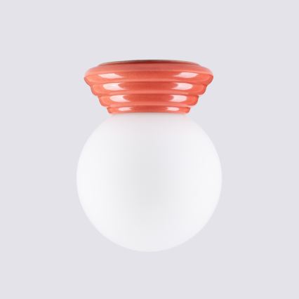 Kylpyhuoneen kattovalaisin ZORI 1xG9/8W/230V halkaisija 12 cm IP44 vaaleanpunainen