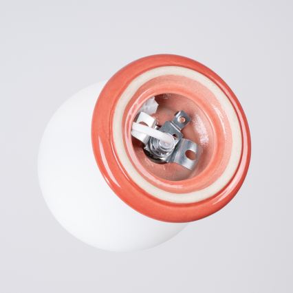 Kylpyhuoneen kattovalaisin ZORI 1xG9/8W/230V halkaisija 12 cm IP44 vaaleanpunainen