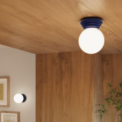 Kylpyhuoneen kattovalaisin ZORI 1xG9/8W/230V halkaisija 12 cm IP44 sininen