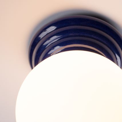 Kylpyhuoneen kattovalaisin ZORI 1xG9/8W/230V halkaisija 12 cm IP44 sininen