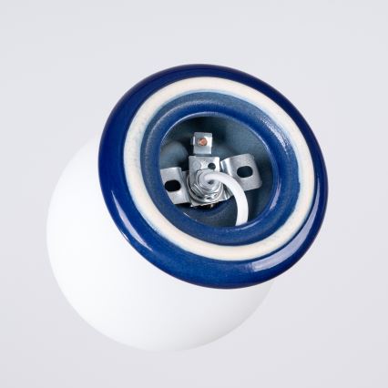 Kylpyhuoneen kattovalaisin ZORI 1xG9/8W/230V halkaisija 12 cm IP44 sininen