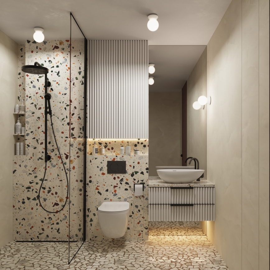 Kylpyhuoneen kattovalaisin ZORI 1xG9/8W/230V halkaisija 12 cm IP44 valkoinen