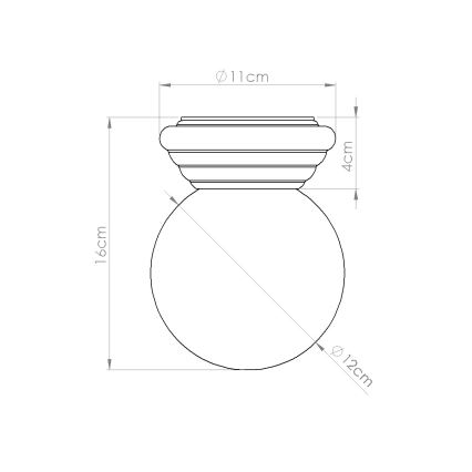Kylpyhuoneen kattovalaisin ZORI 1xG9/8W/230V halkaisija 12 cm IP44 valkoinen