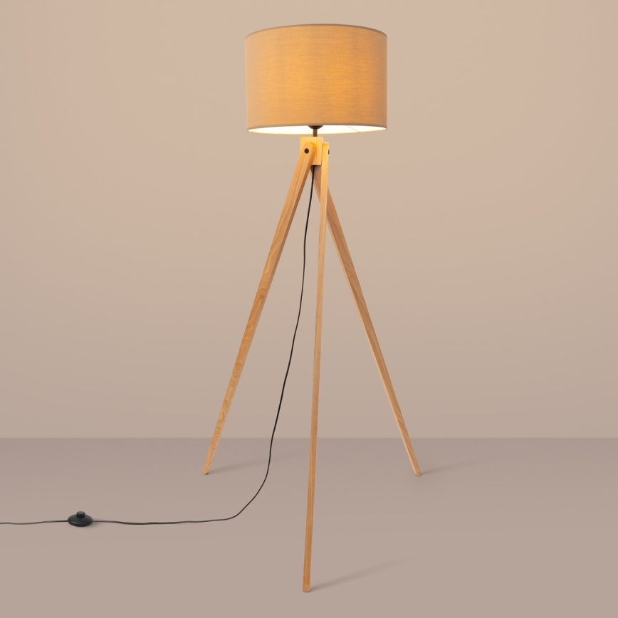 Lattiavalaisin NATT 1xE27/15W/230V harmaanruskea