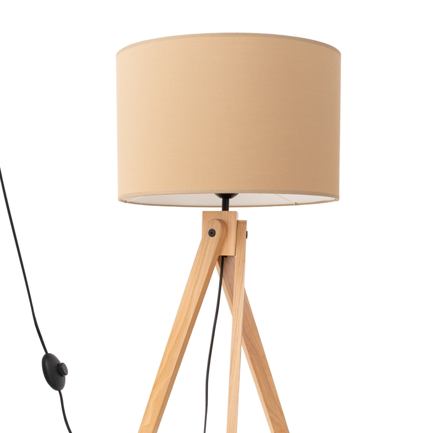 Lattiavalaisin NATT 1xE27/15W/230V harmaanruskea