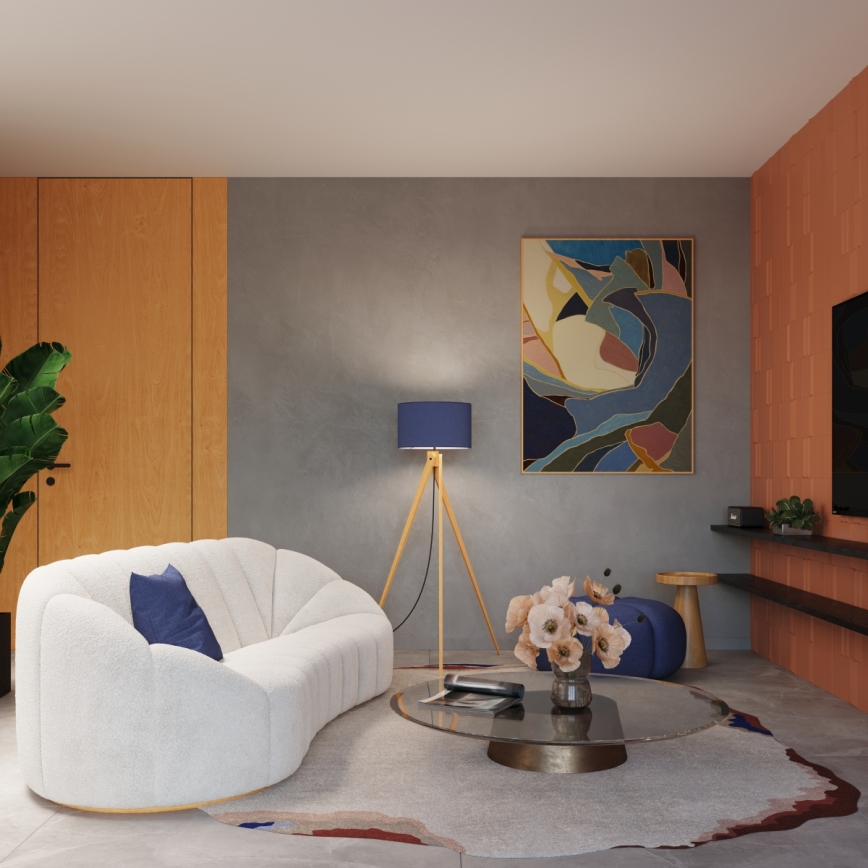 Lattiavalaisin NATT 1xE27/15W/230V sininen