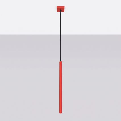 PASTELO riippuvalaisin vaijerilla 1xG9/8W/230V, punainen