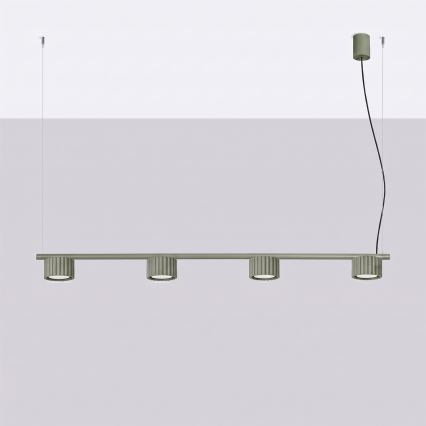 AURA-riippuvalaisin vaijerilla 4xGX53/10W/230V vihreä
