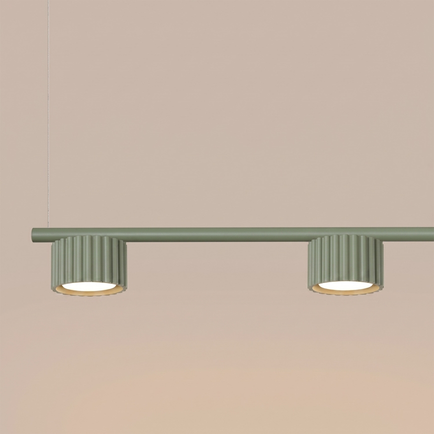 AURA-riippuvalaisin vaijerilla 4xGX53/10W/230V vihreä