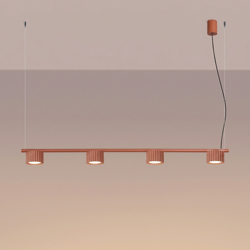 AURA-riippuvalaisin kaapelilla 4xGX53/10W/230V, punainen