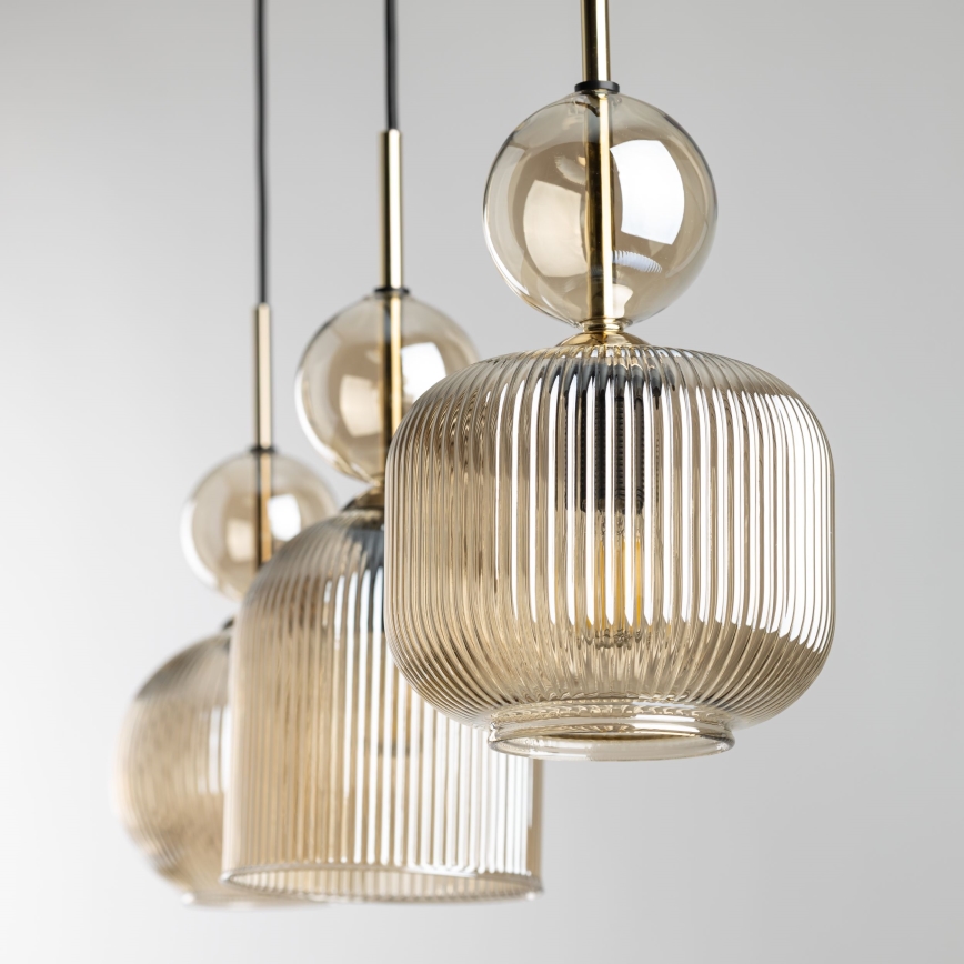 SOPHIA-kaapeliriippuvalaisin 3xE14/10W/230V, musta/savunvärinen beige