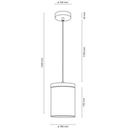 Kattokruunu johdossa MONSUN 1xE27/60W/230V mänty