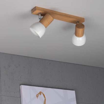 Kohdevalo SVENDA 2xE27/60W/230V tammi