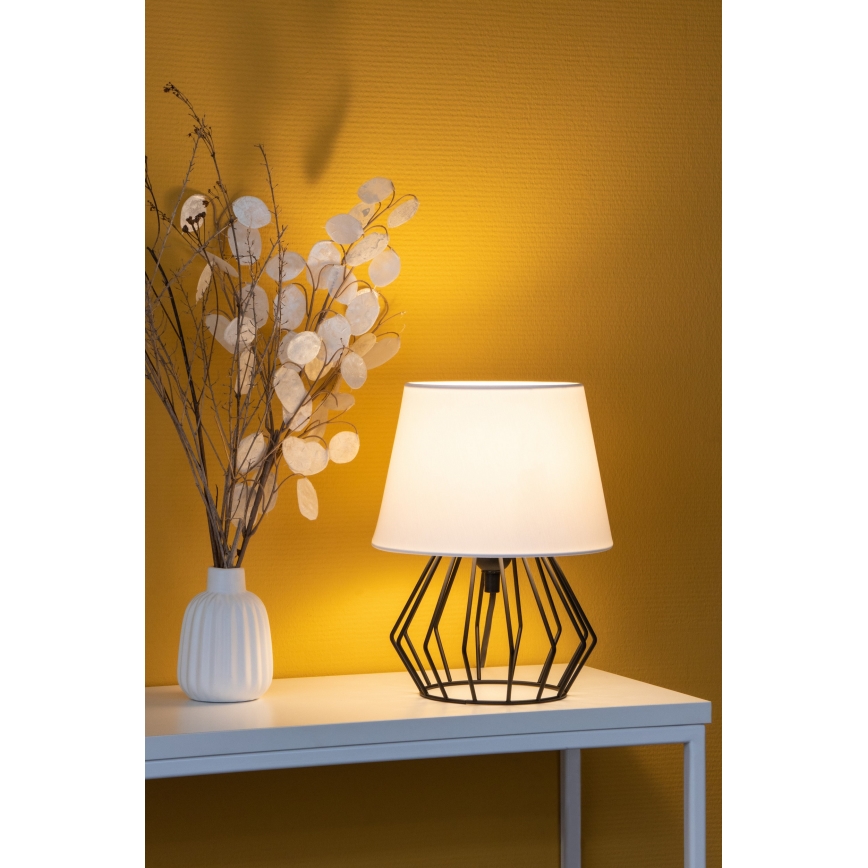 Spot-Light - Pöytävalaisin MANGOO 1xE27/40W/230V valkoinen/musta