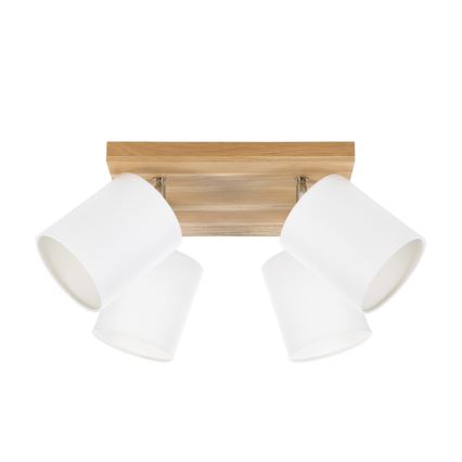 Katon kohdevalo APRILLIA 4xE27/25W/230V tammi/valkoinen