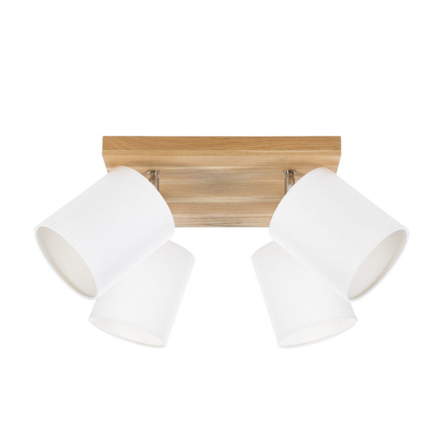 Katon kohdevalo APRILLIA 4xE27/25W/230V tammi/valkoinen