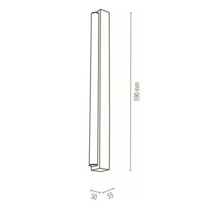 AQUAVIVA LED-peilivalaisin 9W/230V 59 cm IP44 tammi