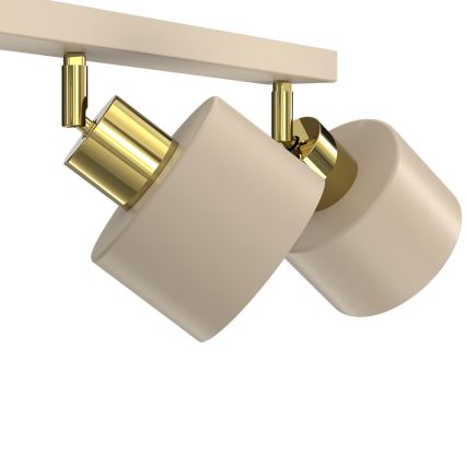 Spottivalaisin PARKLA 3xE27/15W/230V beige/kultainen