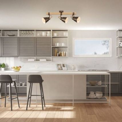 Spottivalaisin RETRO 3xE27/40W/230V ruskea