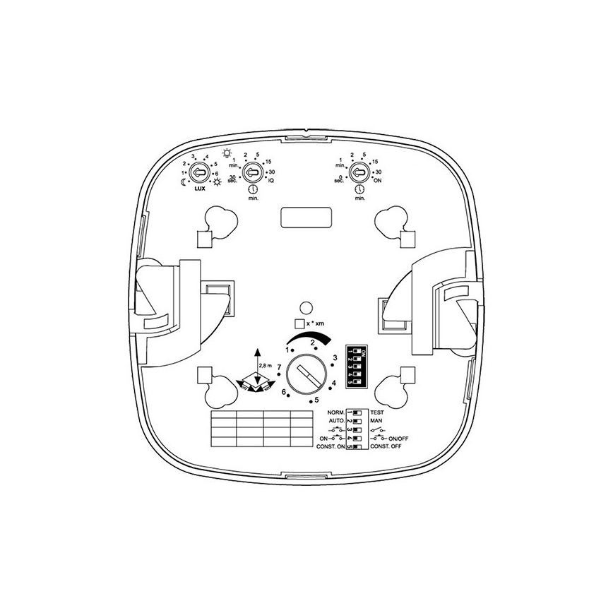 Steinel 002749 - Läsnäolotunnistin IR Quattro 8m DALI-2 APC valkoinen