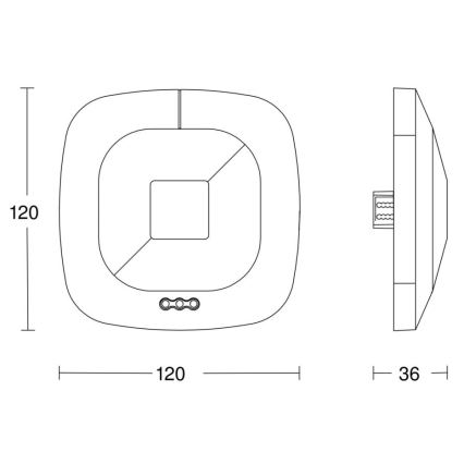 Steinel 002817 - Läsnäolotunnistin HF 360 DALI-2 APC valkoinen