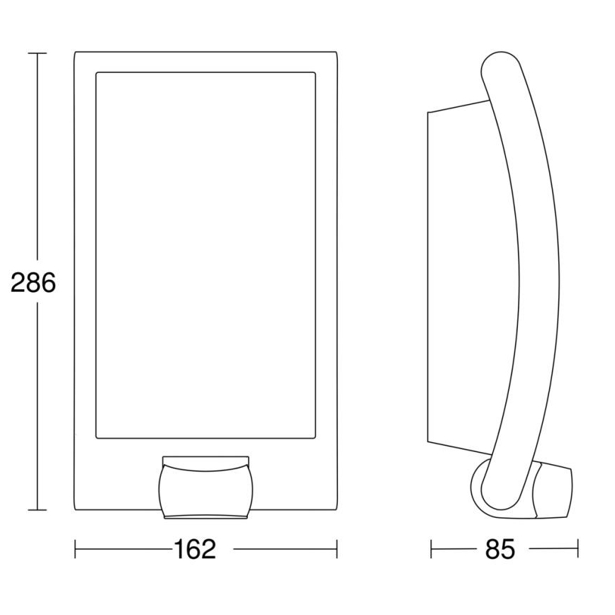 Steinel 009816 - Ulkoseinävalaisin anturilla L 22 S 1xE27/60W/230V IP44