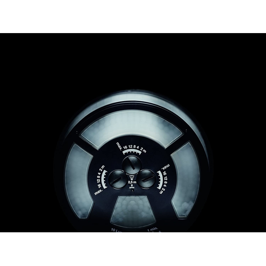 STEINEL 034979 - Ulkoliikennanturi SenslQ S musta IP54 + kauko-ohjaus