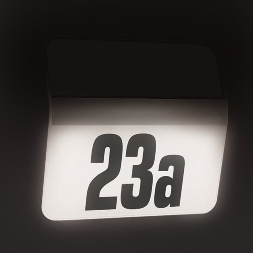 STEINEL 035730 - LED Aurinkokäyttöinen talonnumero XSolar LH-N LED/0,03W IP44 2500 mAh