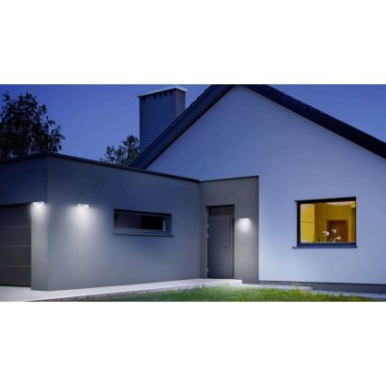 Steinel 052652 - LED aurinkokäyttöinen valaisin anturilla XSolar SOL-O LED/1,5W 2x2000mAh IP44 hopea