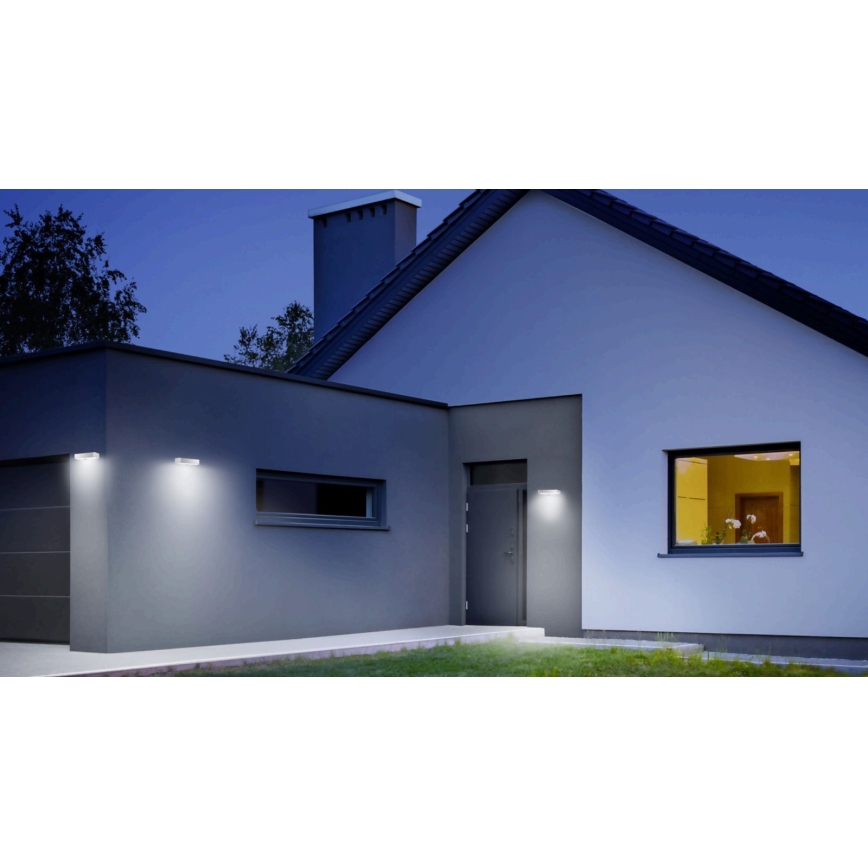 Steinel 052652 - LED aurinkokäyttöinen valaisin anturilla XSolar SOL-O LED/1,5W 2x2000mAh IP44 hopea